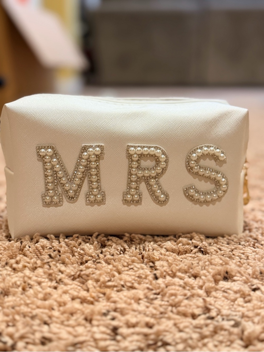 New Pearl “MRS” Bridal Cosmetic Bag | Wedding Makeup Bag